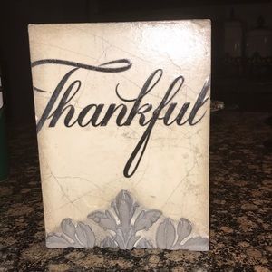 Authentic Sid Dickens Memory Block Tile THANKFUL